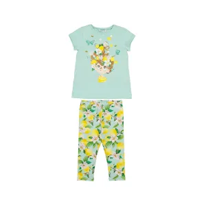 MAYORAL - Lemon Bee Legging Set - Mint