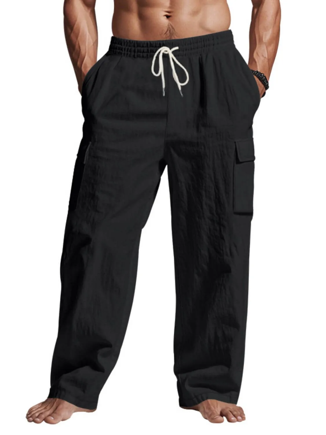 Men’s Drawstring Pants with Pockets – Everyday Utility