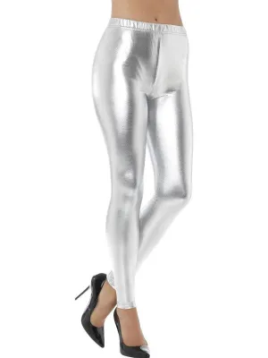 Metallic Leggings - Silver