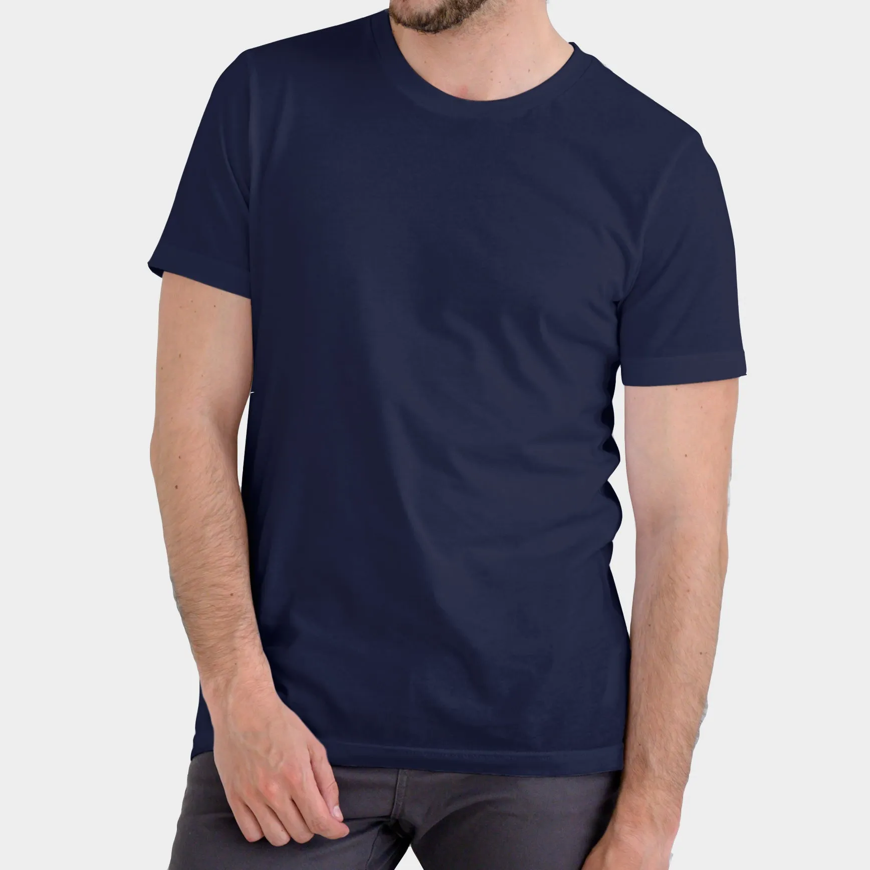 Modern Fitted Premium Ultra Soft 95/5 Cotton Blend Tee /  2 Colors