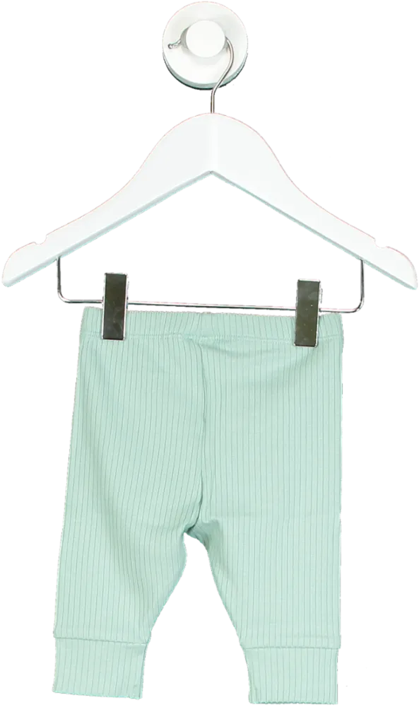 MORI Mint Green Ribbed Baby Leggings 0-3 Months