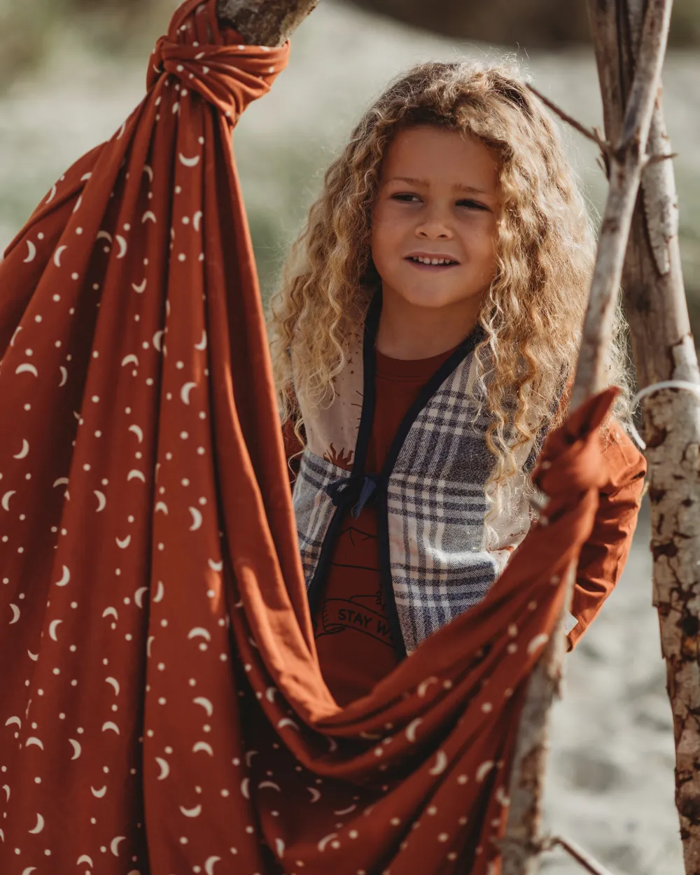 Multicolour Check And Celestial Print Patchwork Gilet
