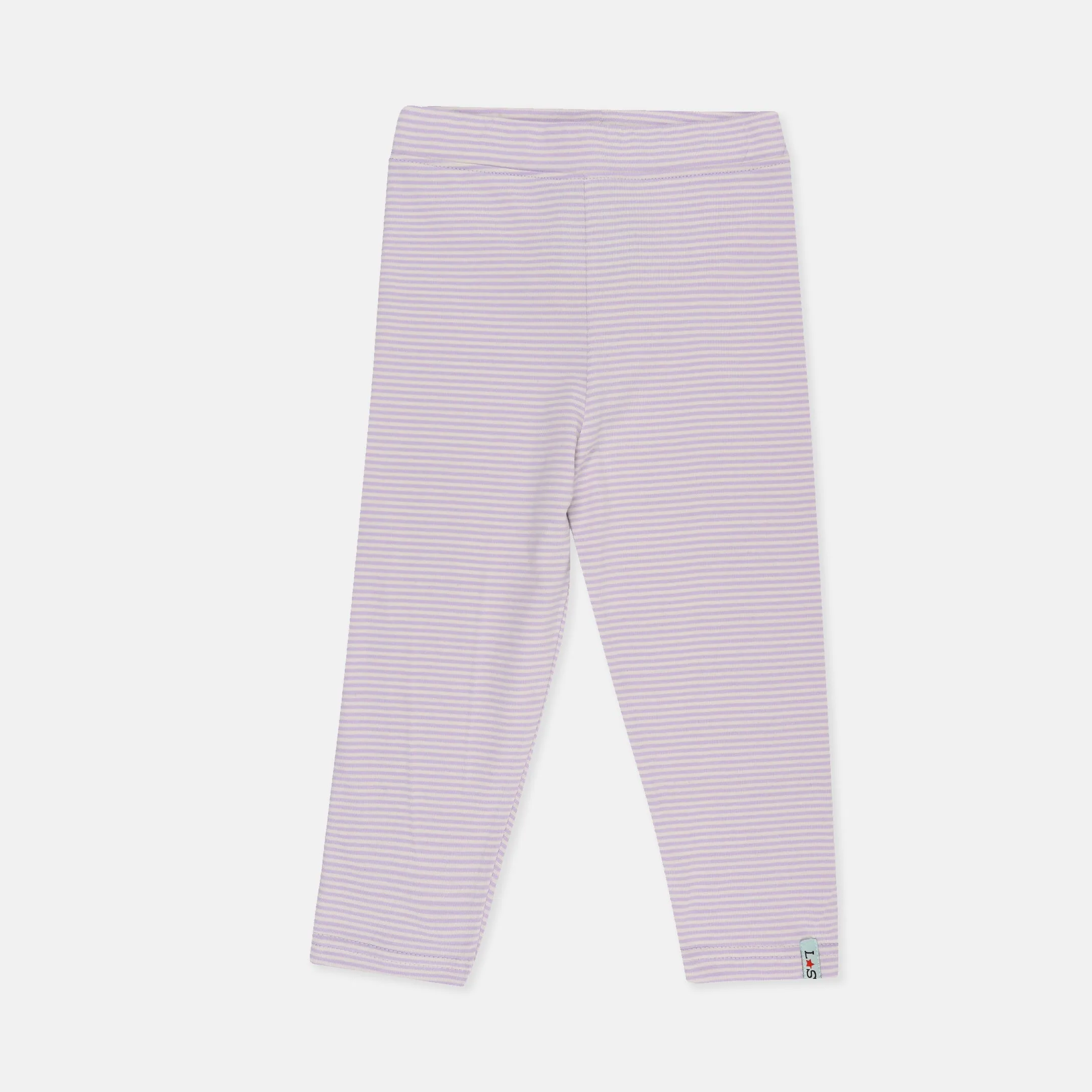 Multicoloured Bunny Applique And Stripe Print Leggings - 2 Pack