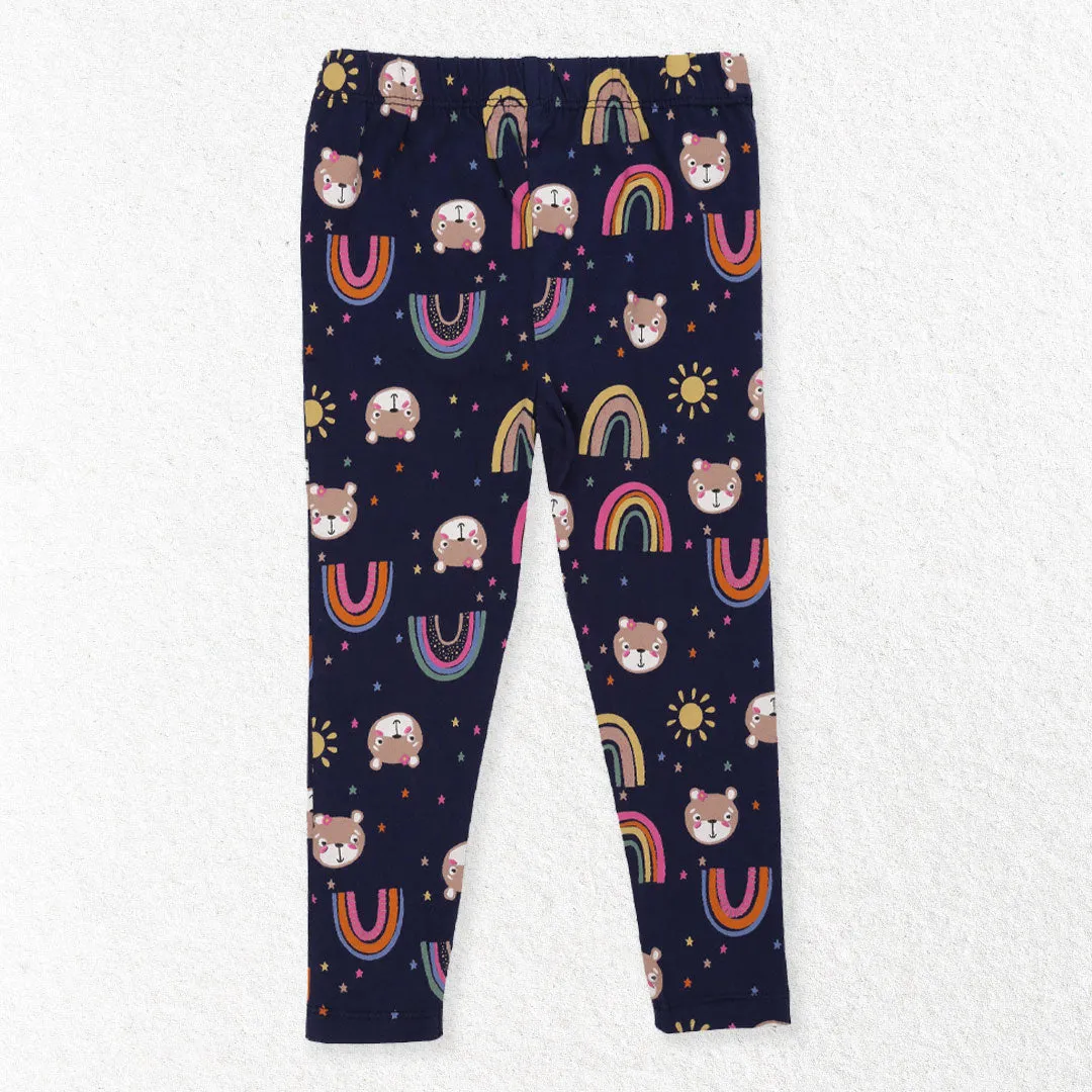 Multicoloured Lilly And Rainbow Print Leggings - 2 Pack