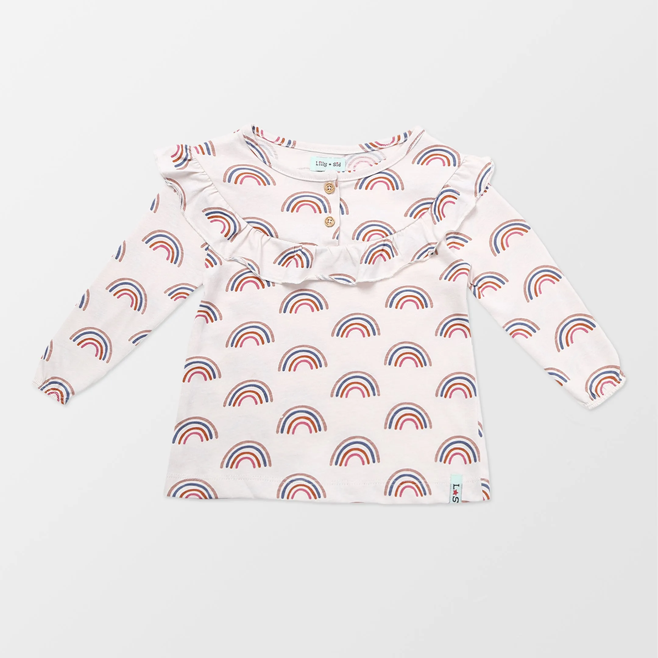 Multicoloured Rainbow Print Top And Legging Set