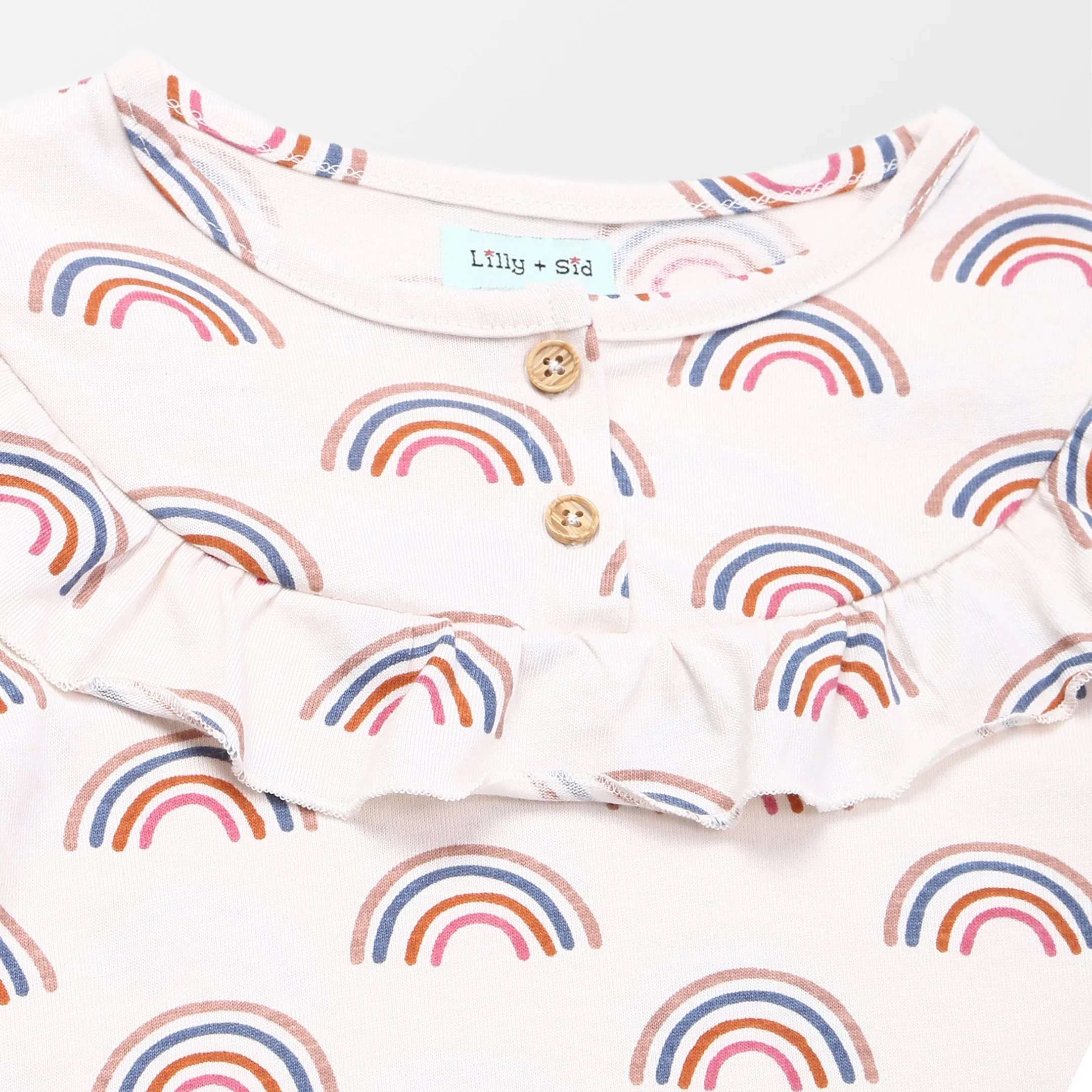 Multicoloured Rainbow Print Top And Legging Set
