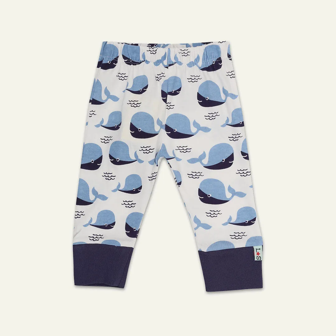 Multicoloured Whale And Stripe Print Leggings - 2 Pack