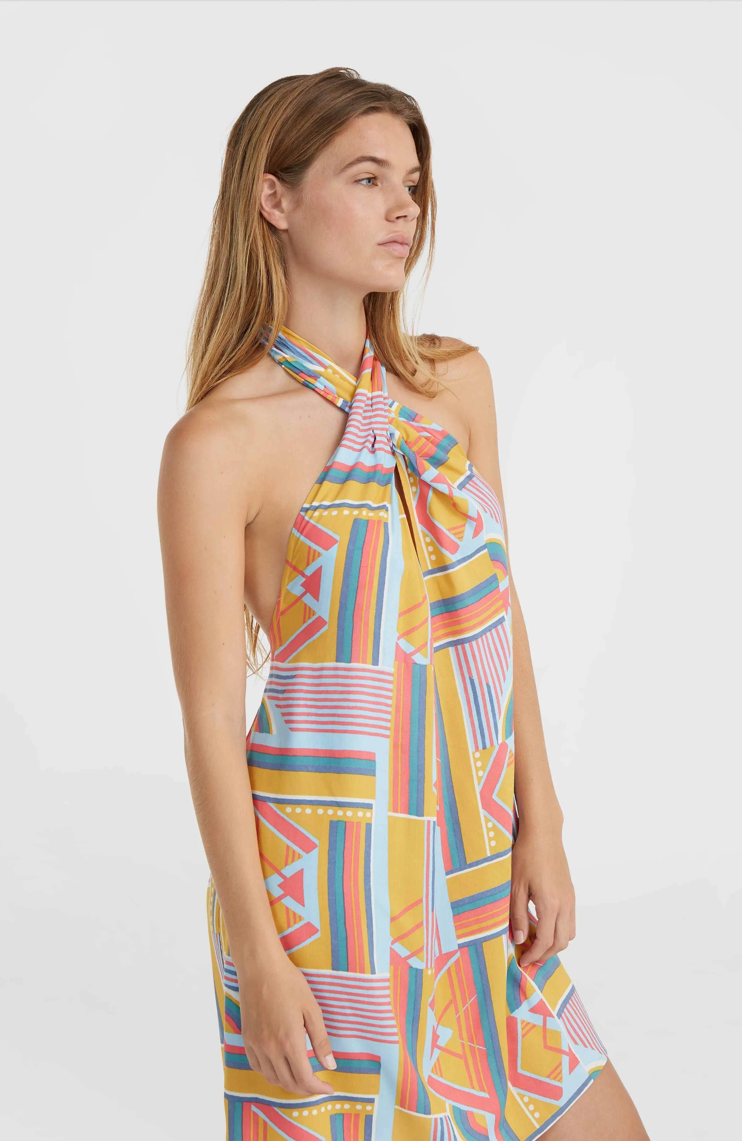 Naima Women of the Wave Kleid | Yellow Art Geo