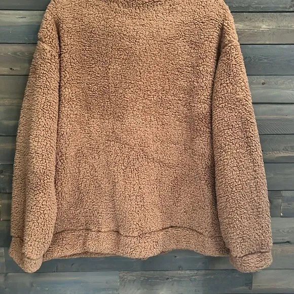 New PRETTY GARDEN Women's Sherpa Fleece Fashion Coat Size XXL in Khaki color