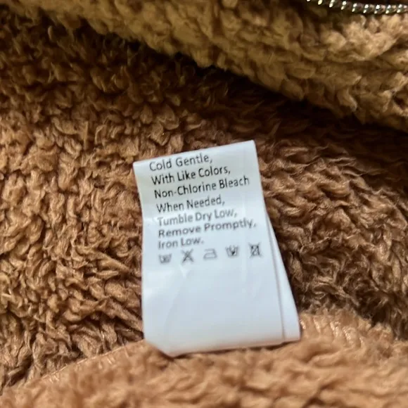 New PRETTY GARDEN Women's Sherpa Fleece Fashion Coat Size XXL in Khaki color