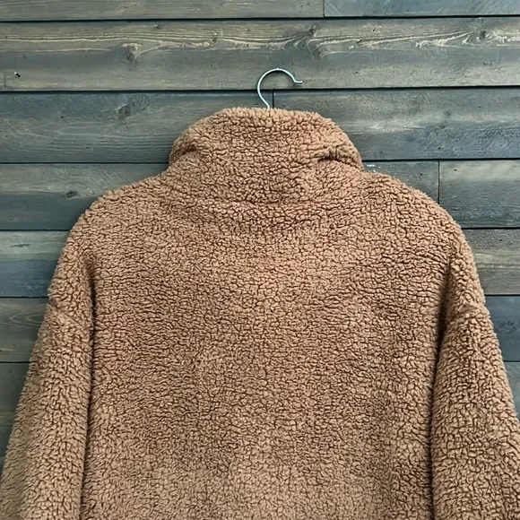 New PRETTY GARDEN Women's Sherpa Fleece Fashion Coat Size XXL in Khaki color