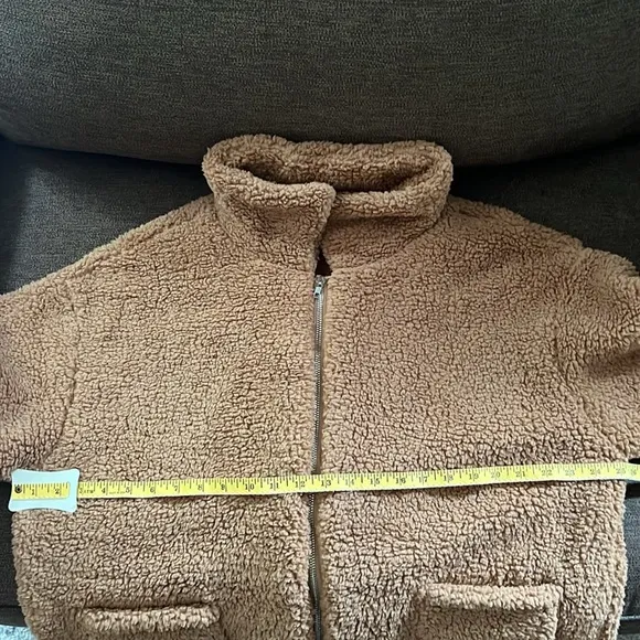New PRETTY GARDEN Women's Sherpa Fleece Fashion Coat Size XXL in Khaki color