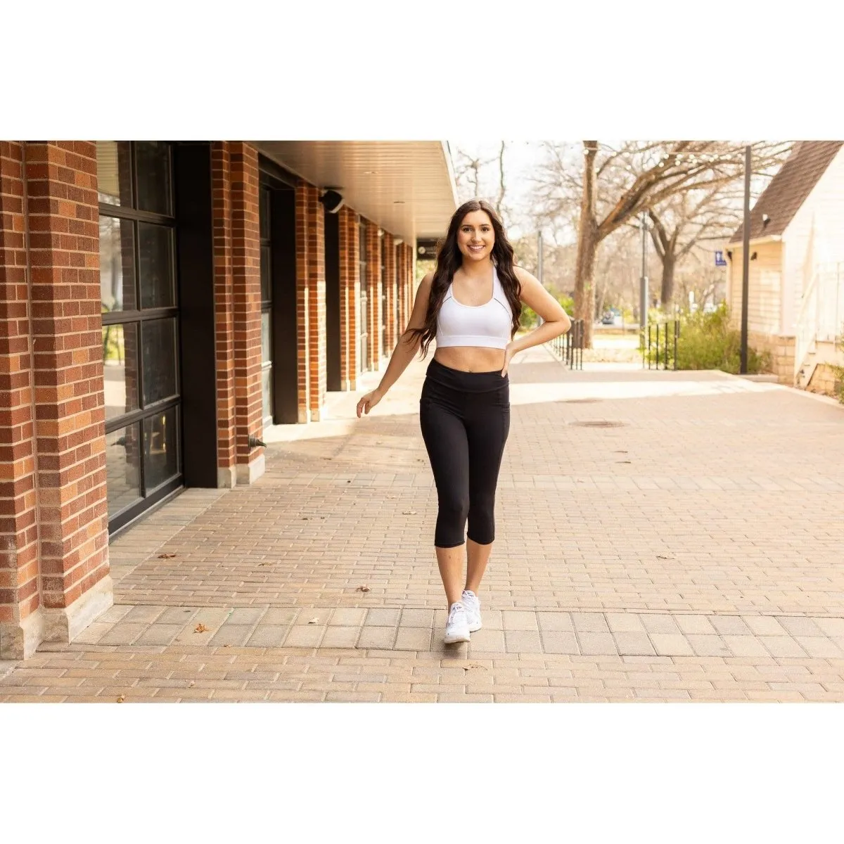 NEW Sleek Pocket Collection - Black Capri Leggings with Pocket
