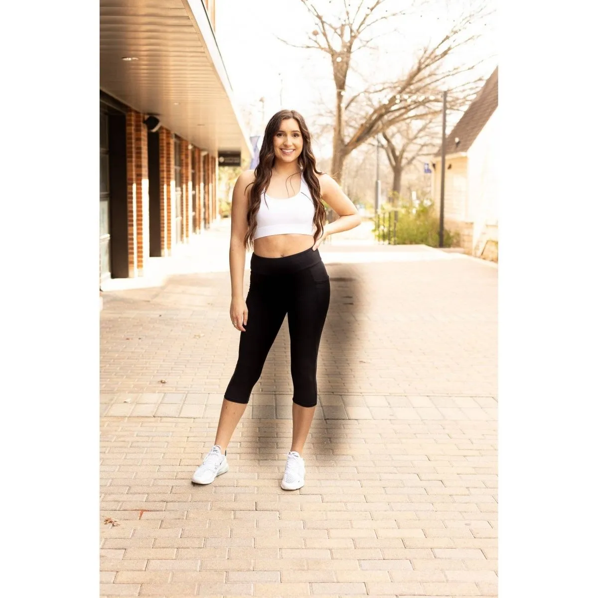 NEW Sleek Pocket Collection - Black Capri Leggings with Pocket