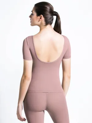 NUDE SHAPE TEE, ASH MAUVE