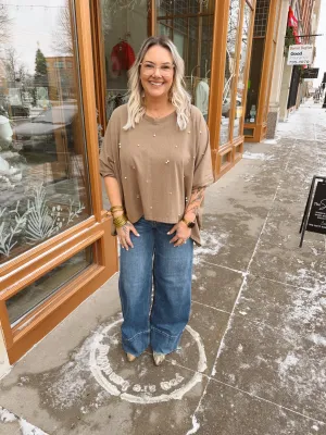 Olive Pearl Drop Tee