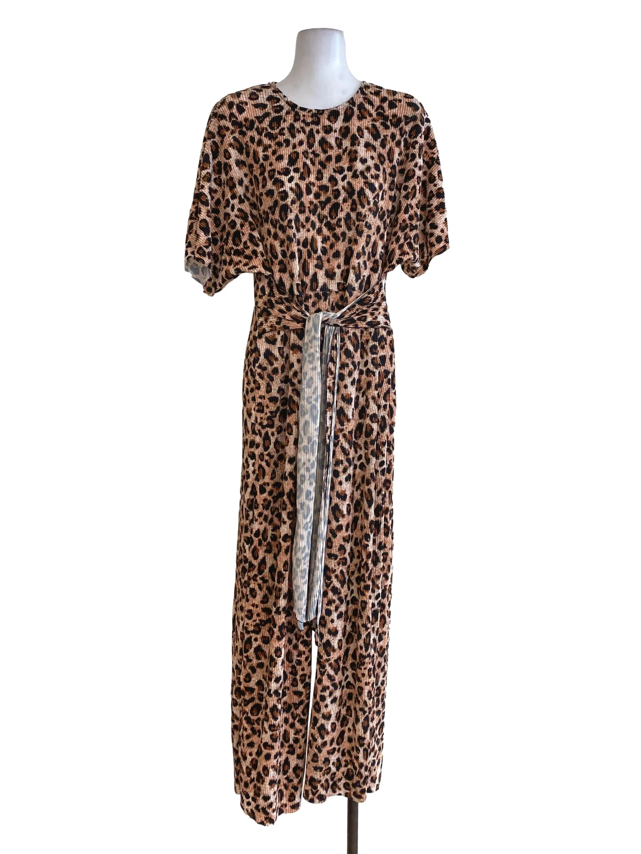 Orange Leopard Pattern Jumpsuits