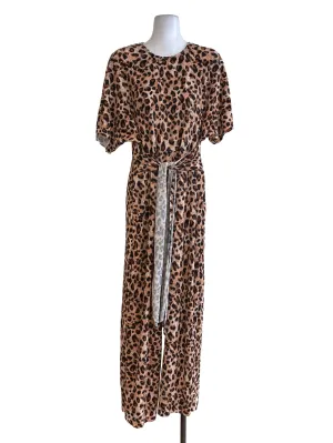 Orange Leopard Pattern Jumpsuits