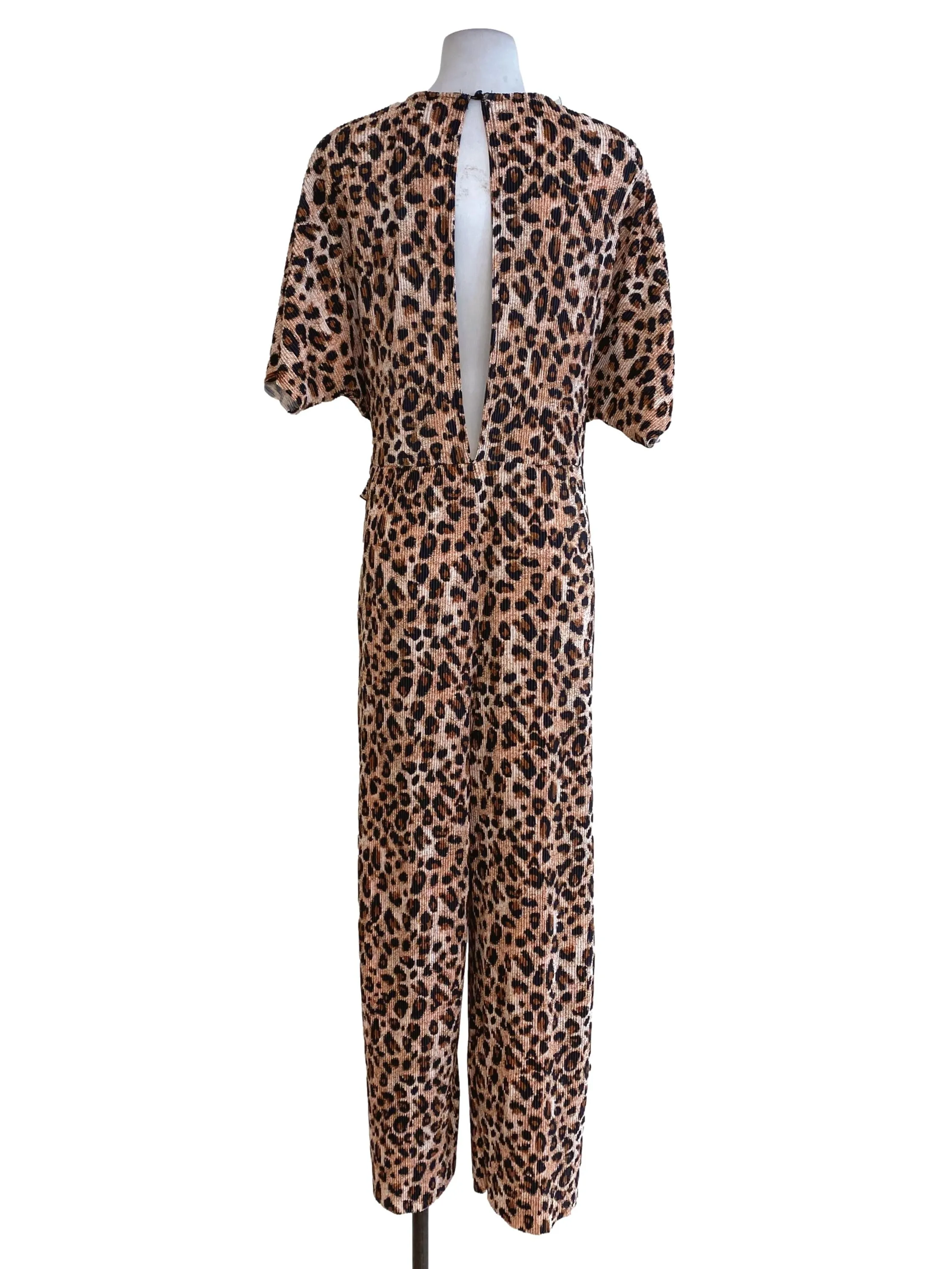 Orange Leopard Pattern Jumpsuits