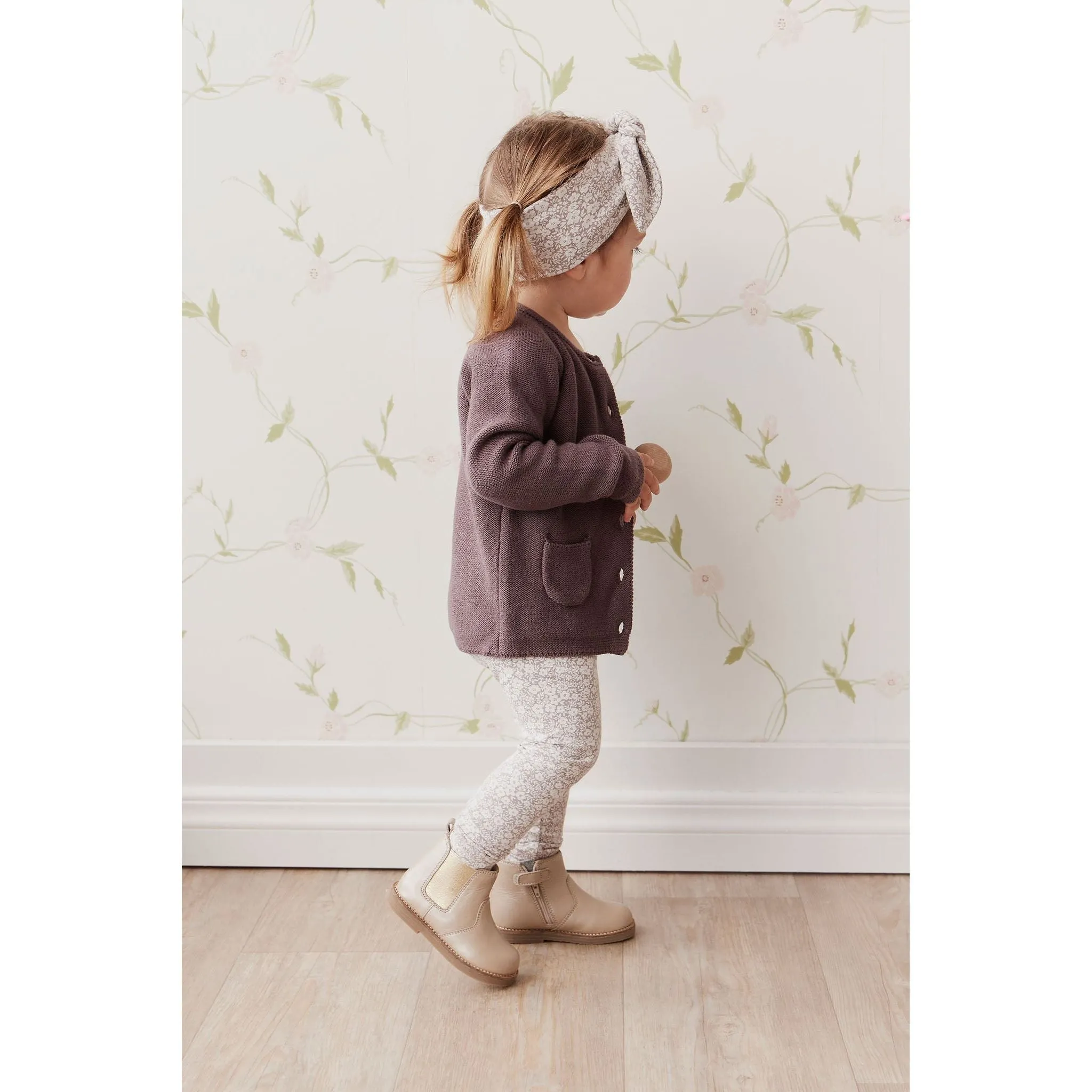 Organic Cotton Everyday Legging - Greta Floral Bark