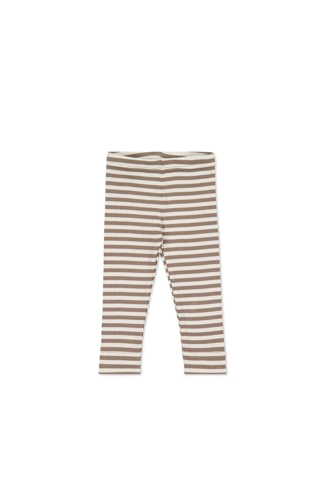 Organic Cotton Modal Legging - Narrow Stripe Tweed/Cloud