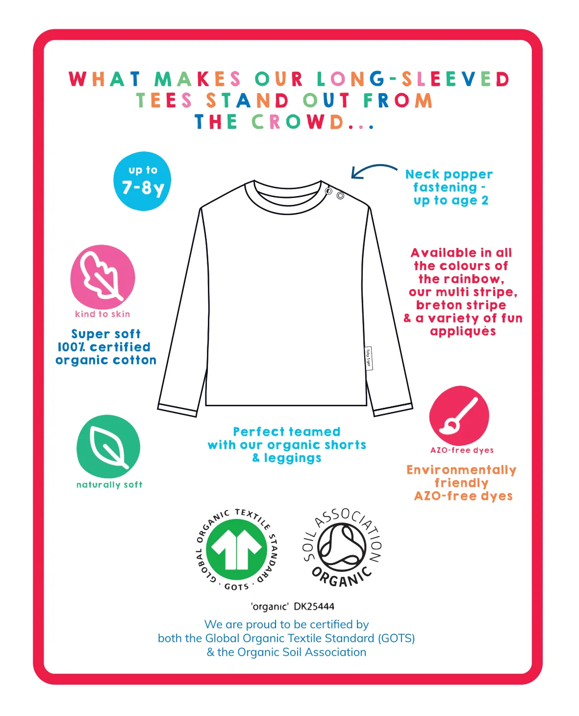 Organic Dino Applique T-Shirt
