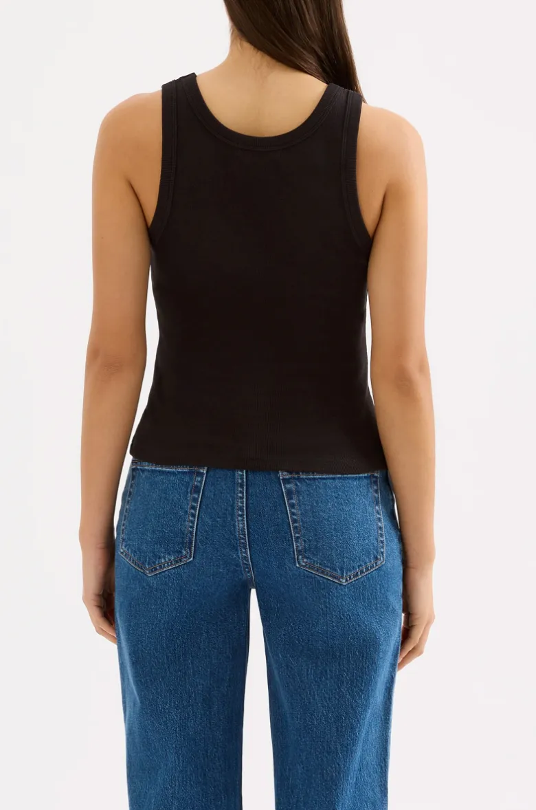 Organic Emblem Tank Black