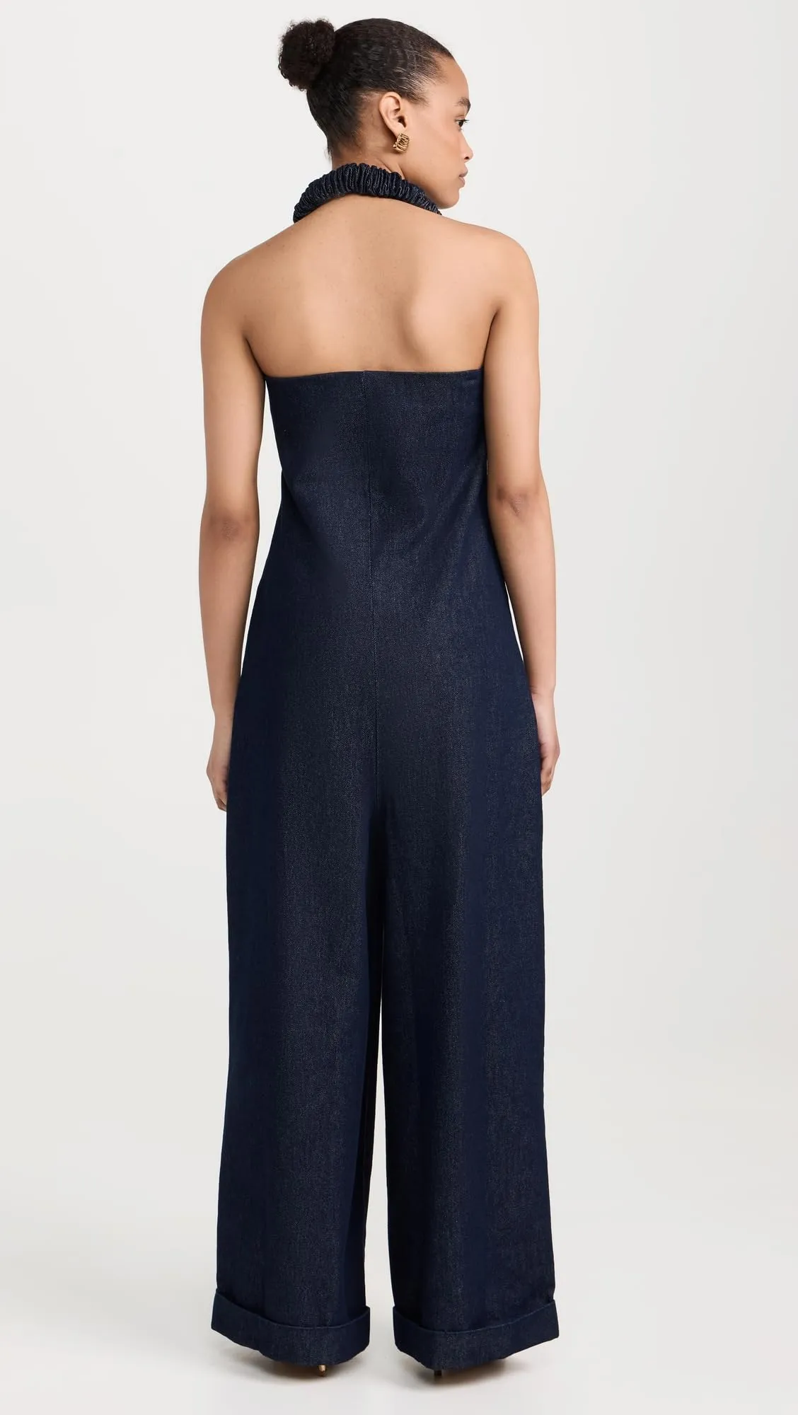Orire Women's Mame Denim Jumpsuit, Navy Blue, 8
