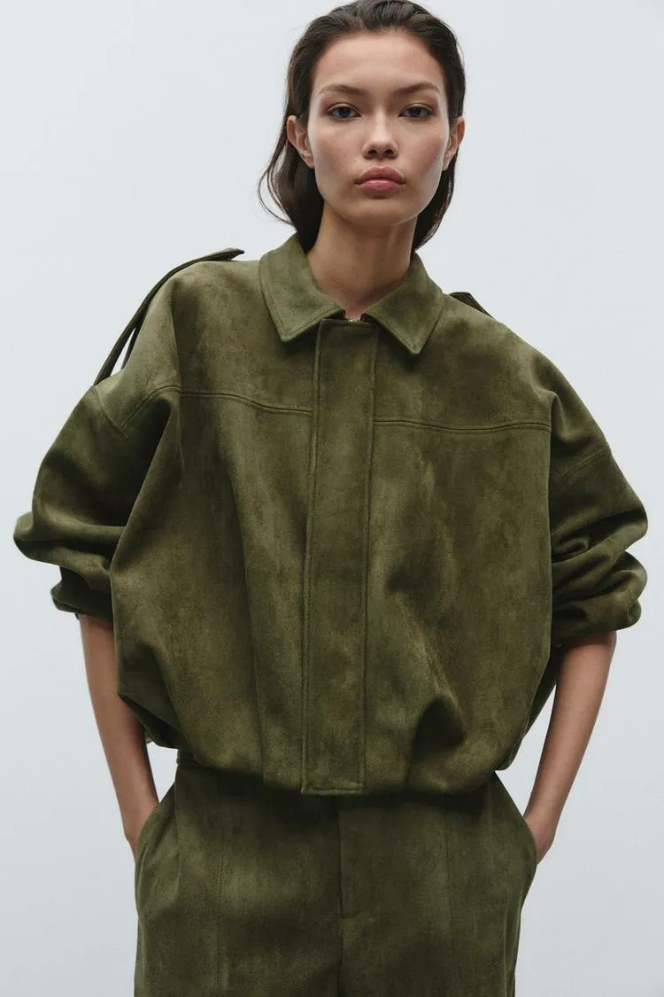 Oversized Suede Jacket