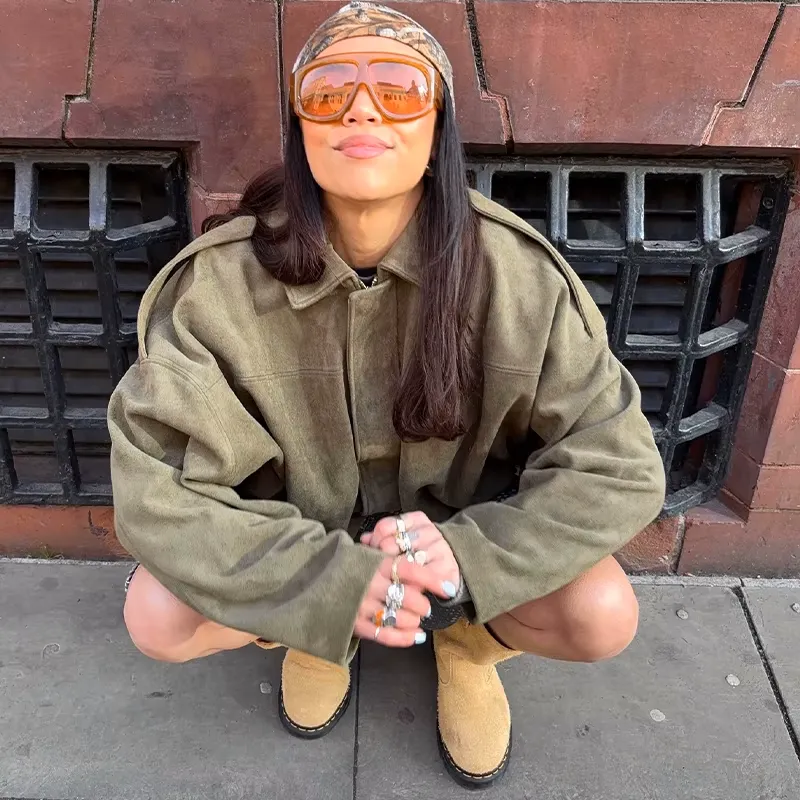 Oversized Suede Jacket