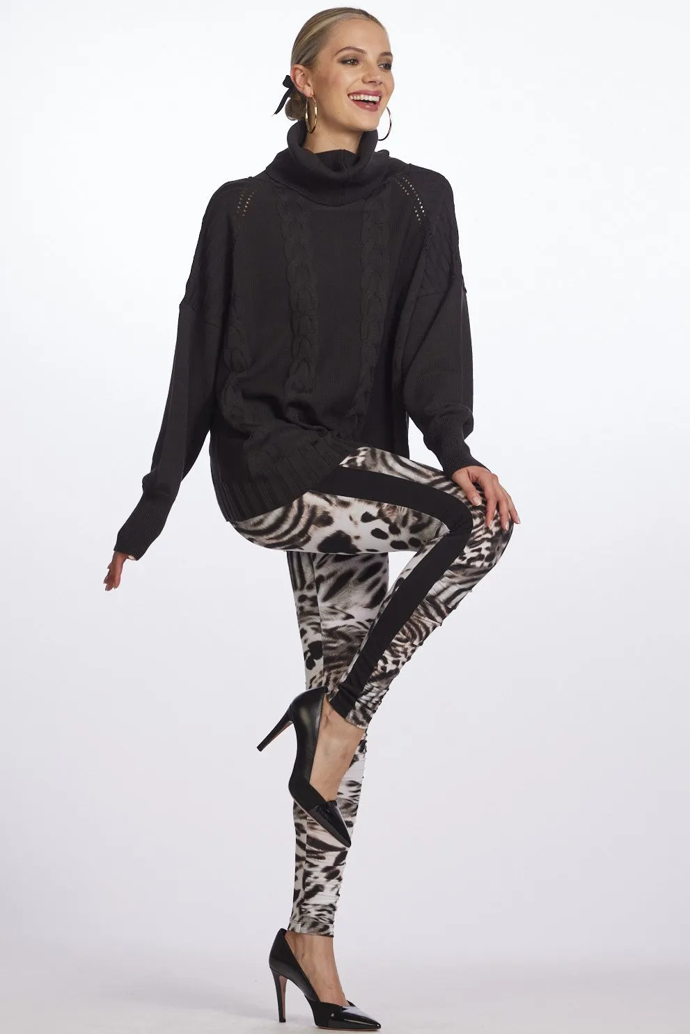 PAULA RYAN Rouched Legging - Aria Print
