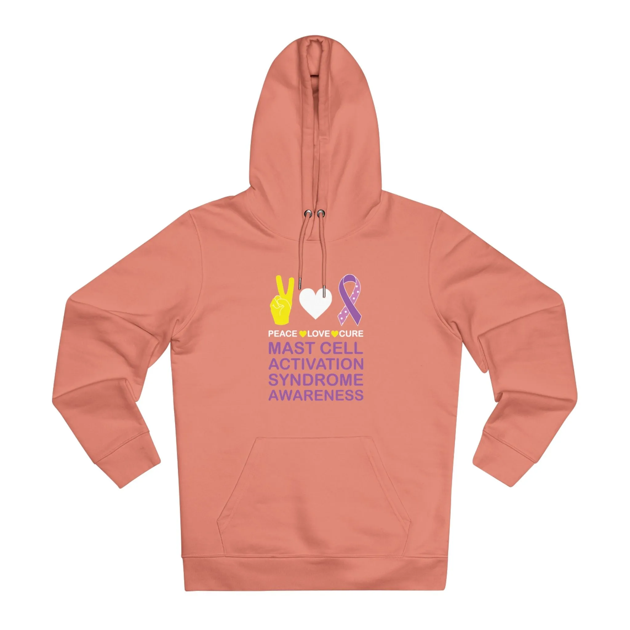 Peace Love Cure - Mast Cell Activation Syndrome | Unisex Heavy Blend Organic Hoodie Sweatshirt