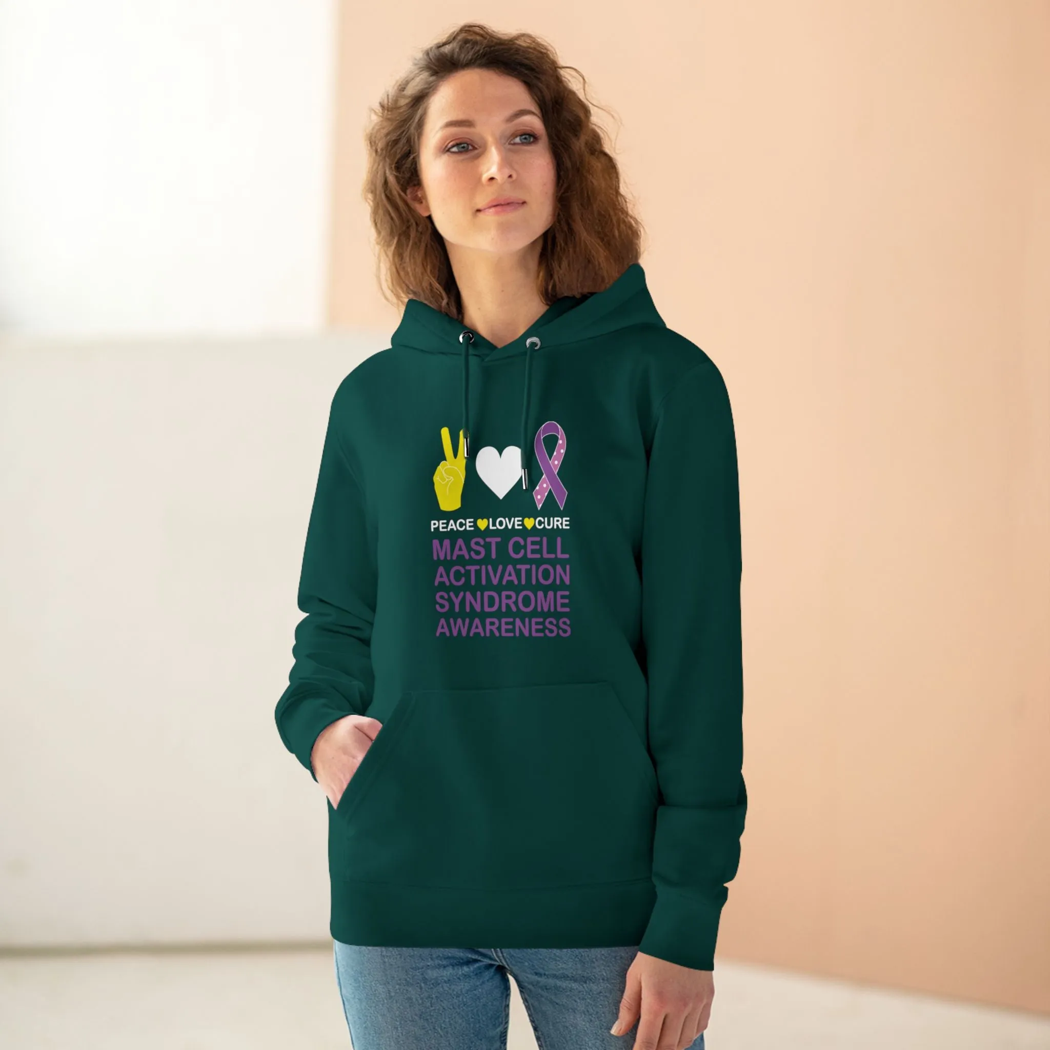 Peace Love Cure - Mast Cell Activation Syndrome | Unisex Heavy Blend Organic Hoodie Sweatshirt