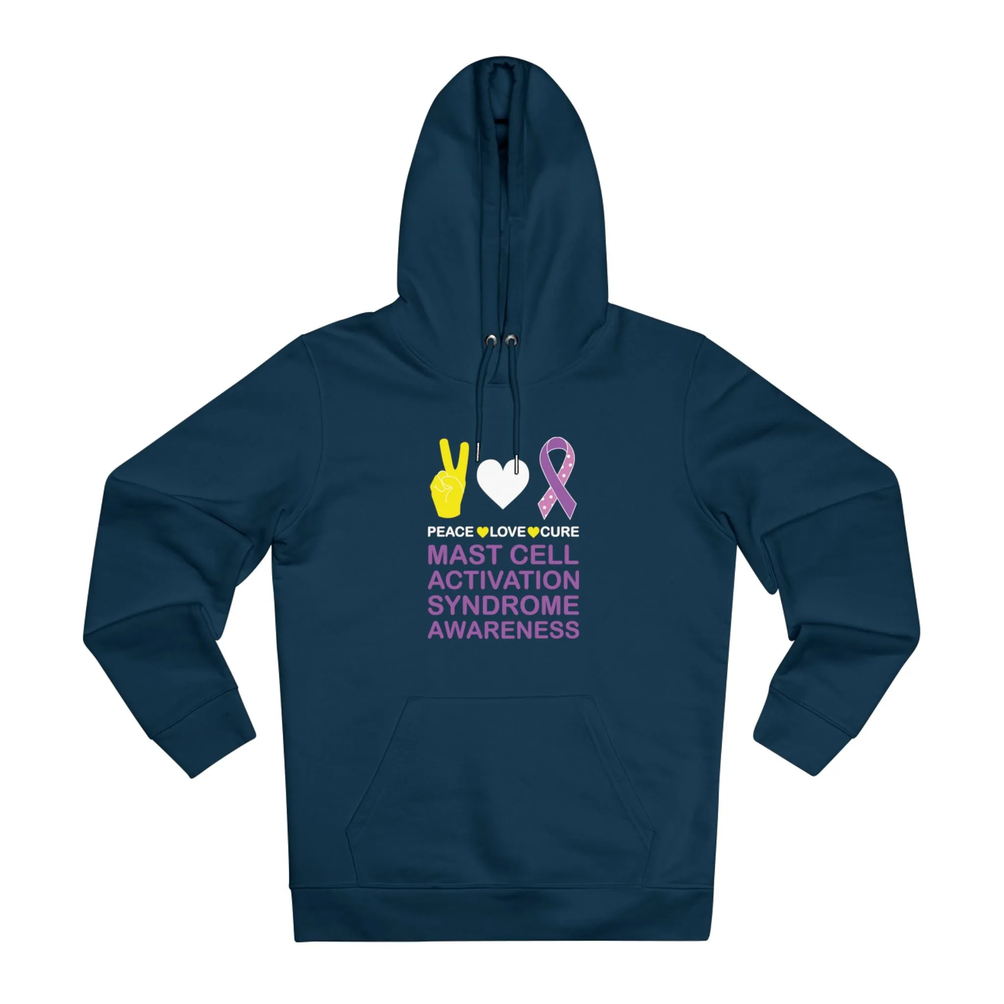 Peace Love Cure - Mast Cell Activation Syndrome | Unisex Heavy Blend Organic Hoodie Sweatshirt