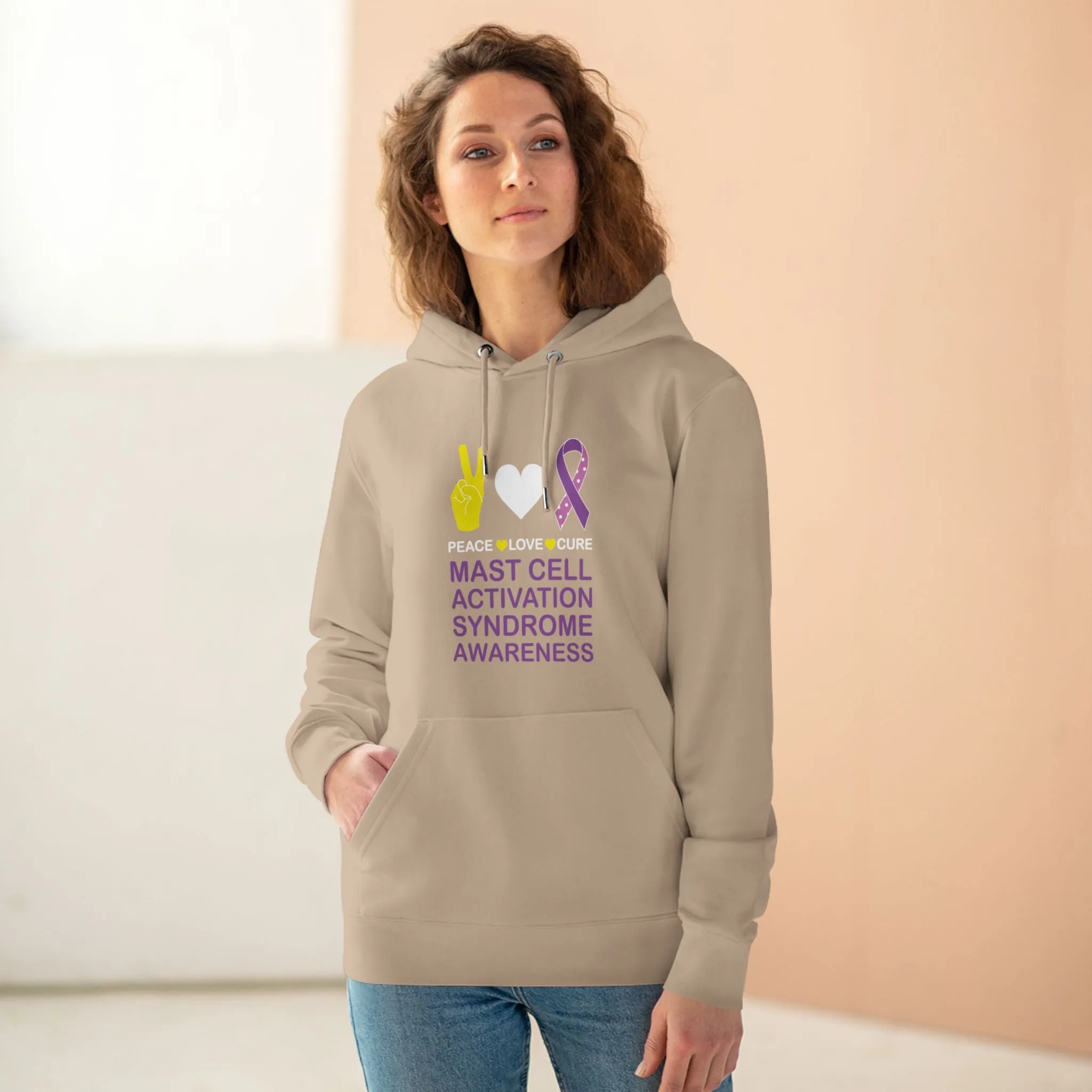 Peace Love Cure - Mast Cell Activation Syndrome | Unisex Heavy Blend Organic Hoodie Sweatshirt