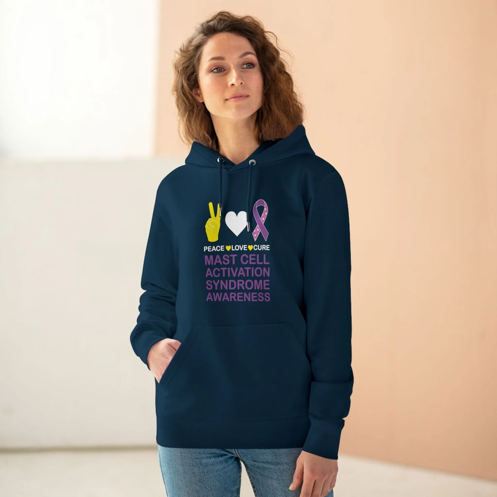 Peace Love Cure - Mast Cell Activation Syndrome | Unisex Heavy Blend Organic Hoodie Sweatshirt