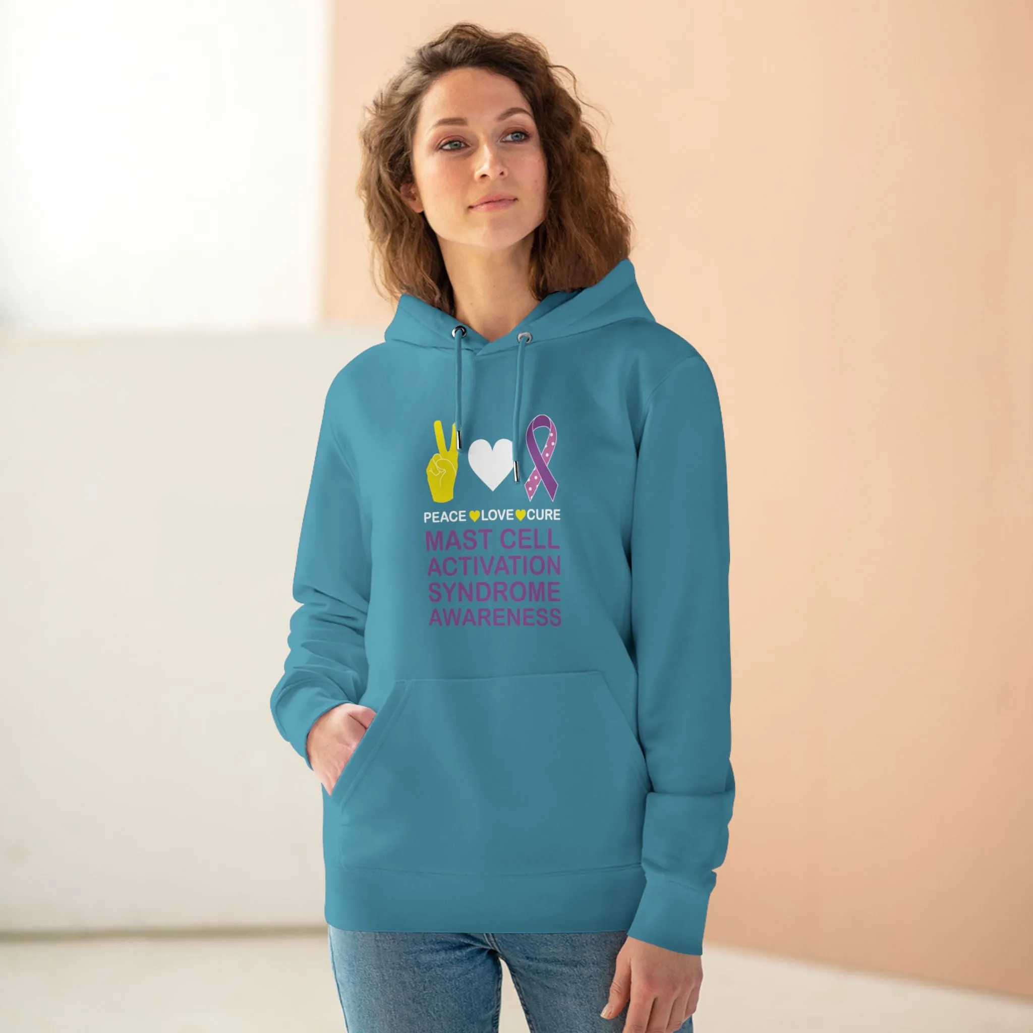 Peace Love Cure - Mast Cell Activation Syndrome | Unisex Heavy Blend Organic Hoodie Sweatshirt