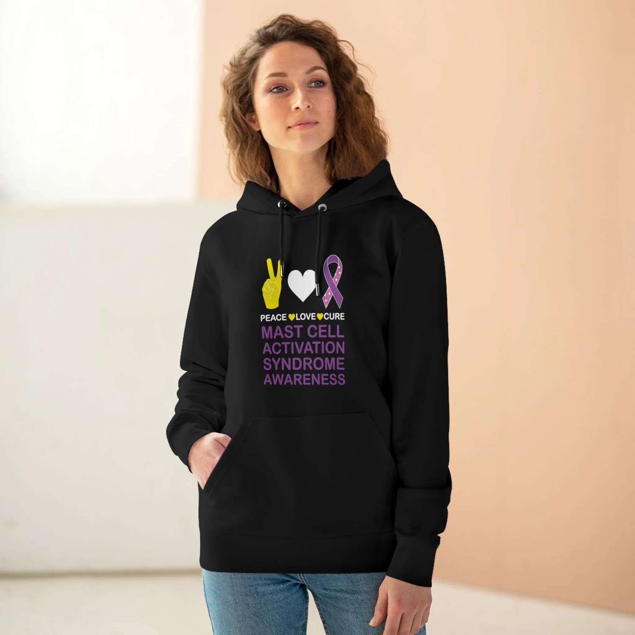 Peace Love Cure - Mast Cell Activation Syndrome | Unisex Heavy Blend Organic Hoodie Sweatshirt
