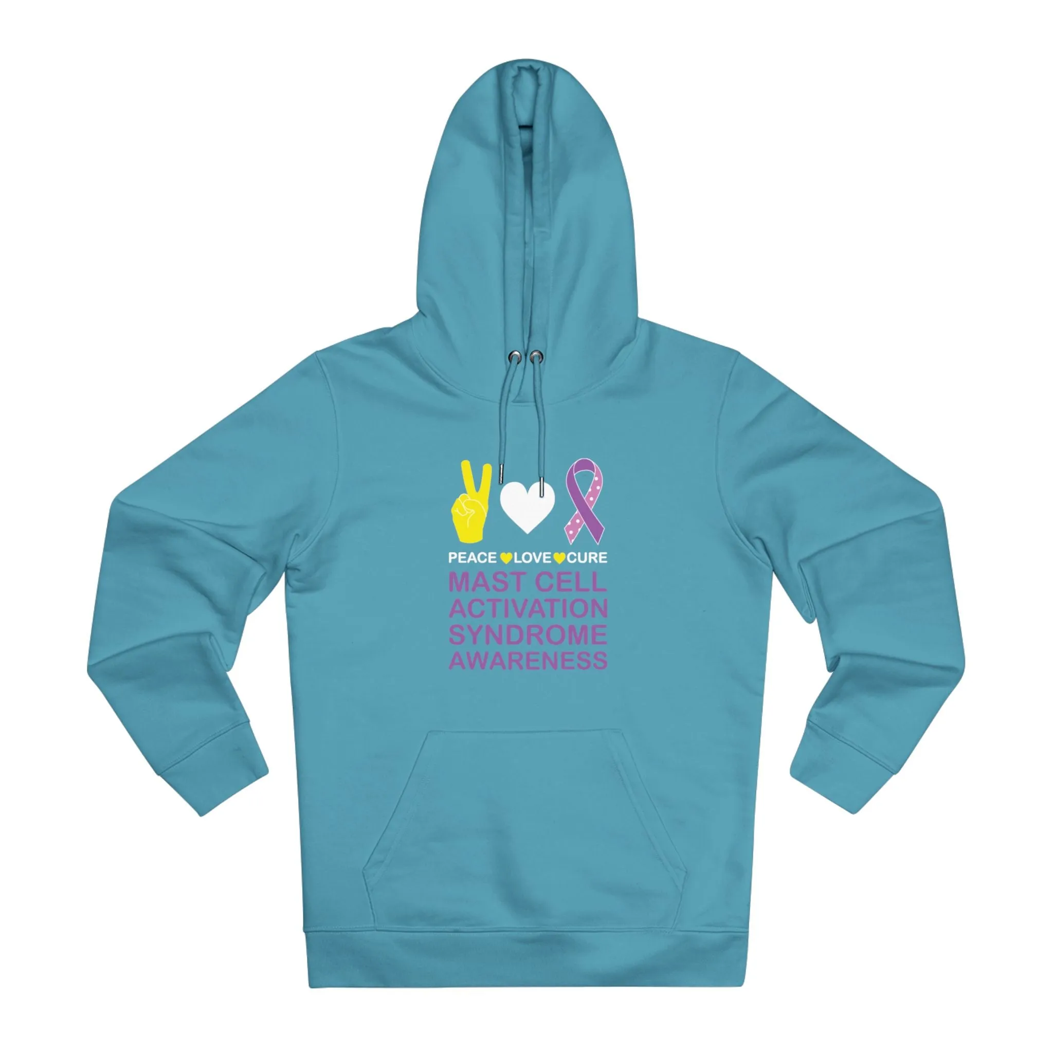 Peace Love Cure - Mast Cell Activation Syndrome | Unisex Heavy Blend Organic Hoodie Sweatshirt