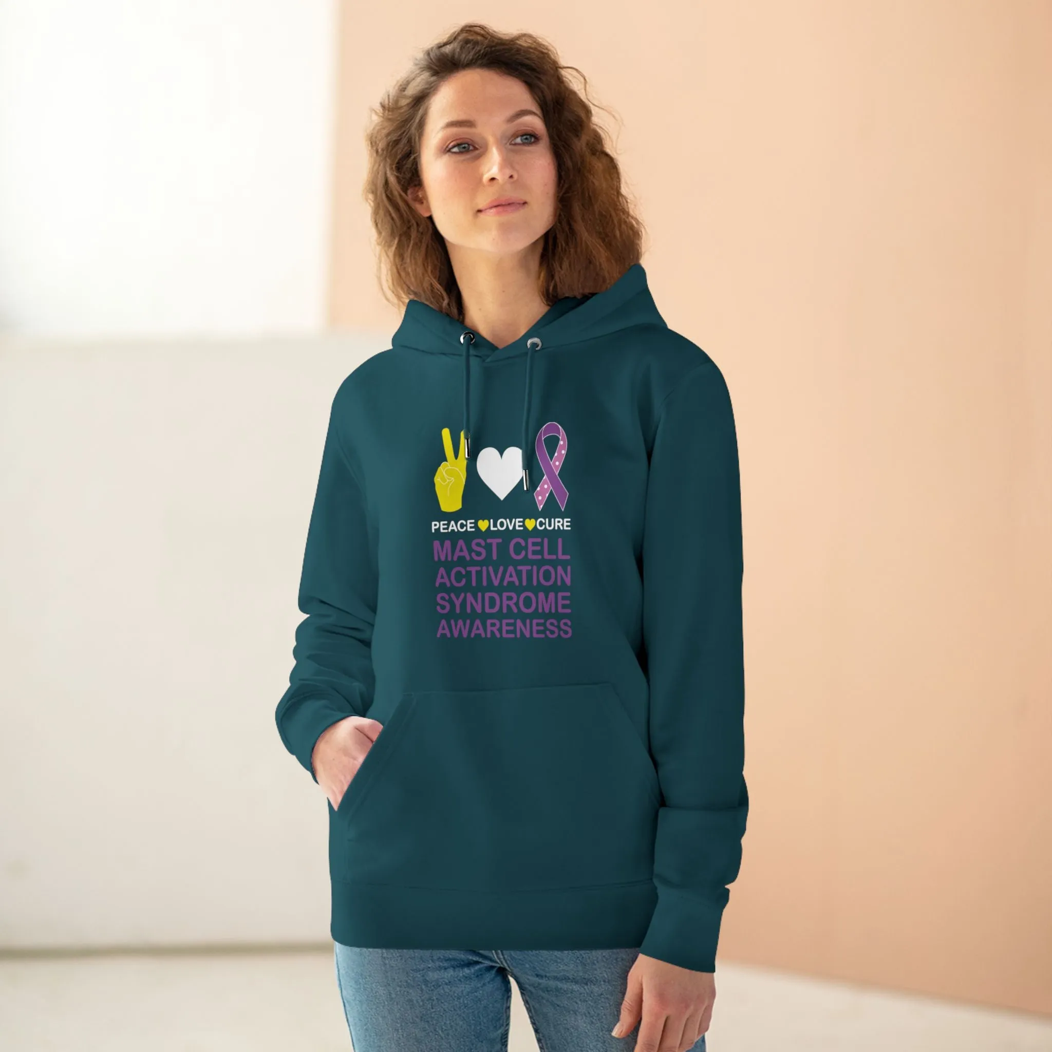 Peace Love Cure - Mast Cell Activation Syndrome | Unisex Heavy Blend Organic Hoodie Sweatshirt