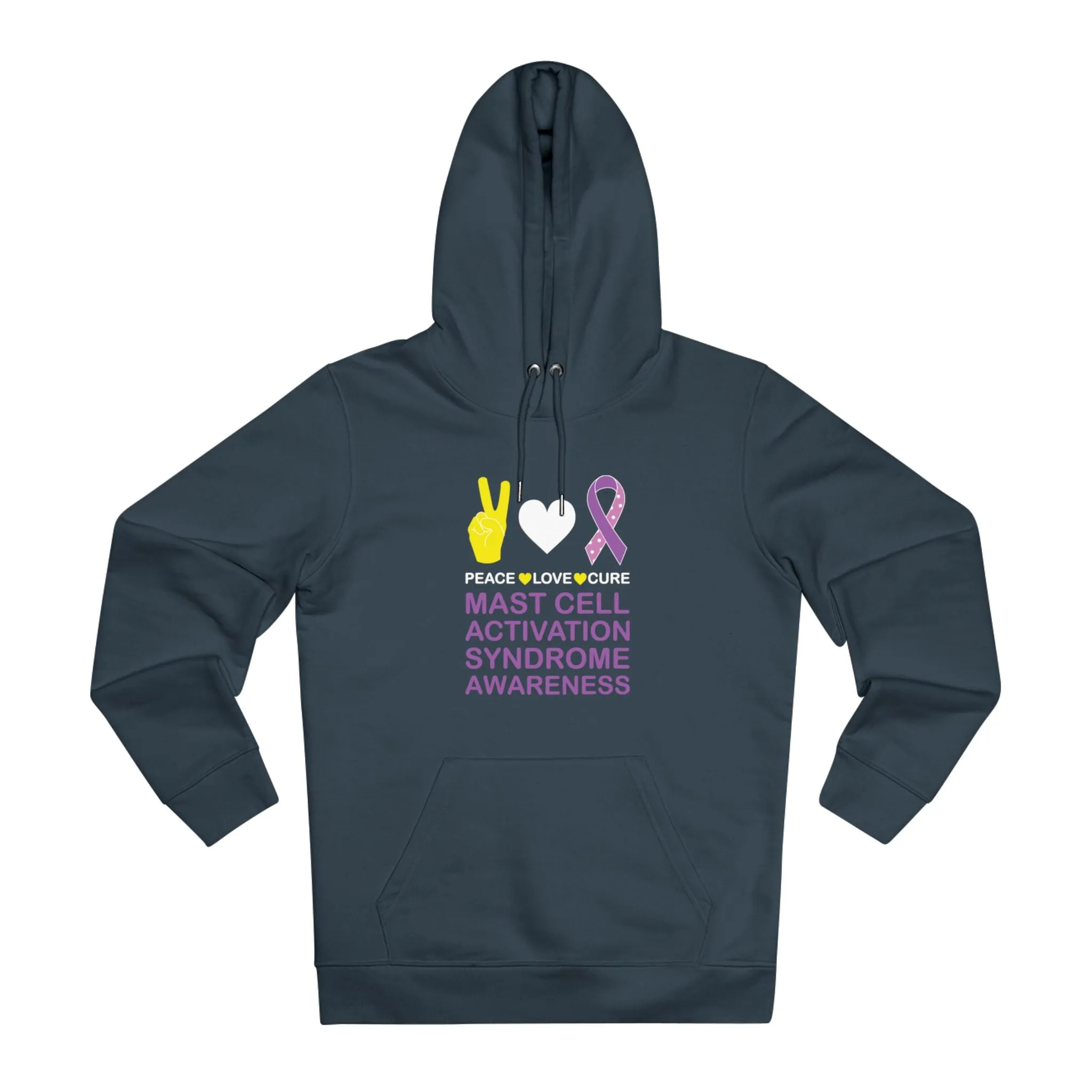 Peace Love Cure - Mast Cell Activation Syndrome | Unisex Heavy Blend Organic Hoodie Sweatshirt