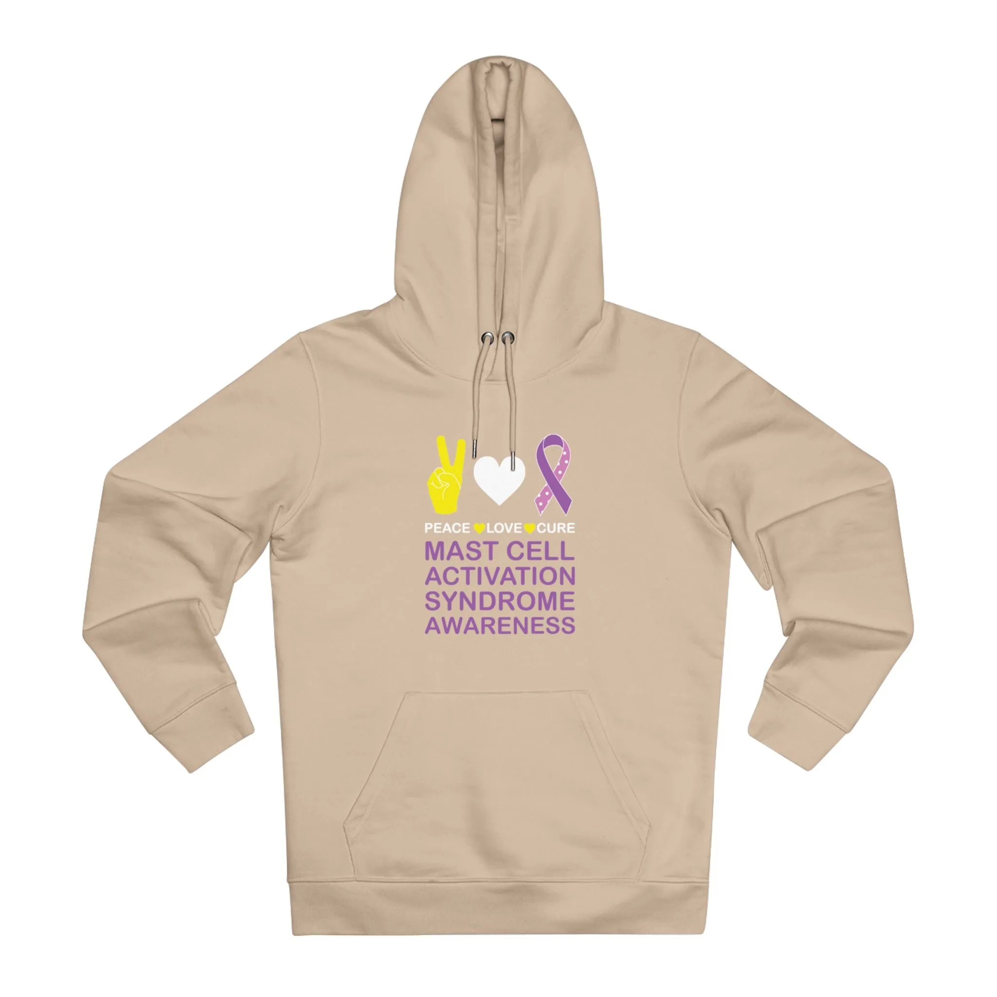 Peace Love Cure - Mast Cell Activation Syndrome | Unisex Heavy Blend Organic Hoodie Sweatshirt