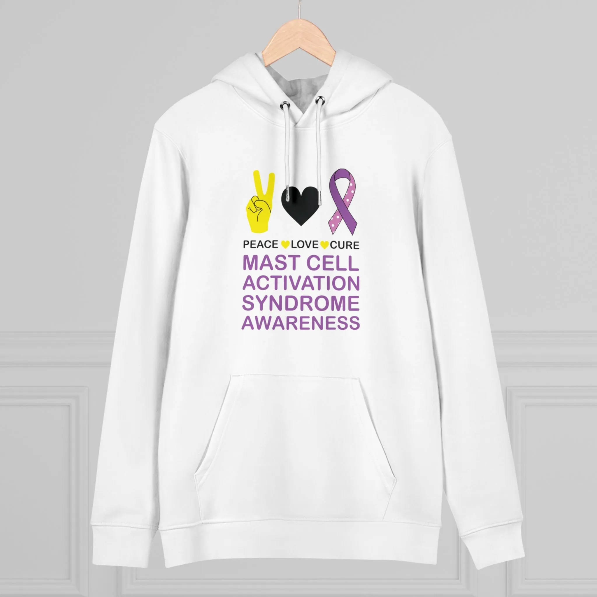 Peace Love Cure - MCAS in Pastel Aesthetic | Unisex Heavy Blend Organic Hoodie Sweatshirt