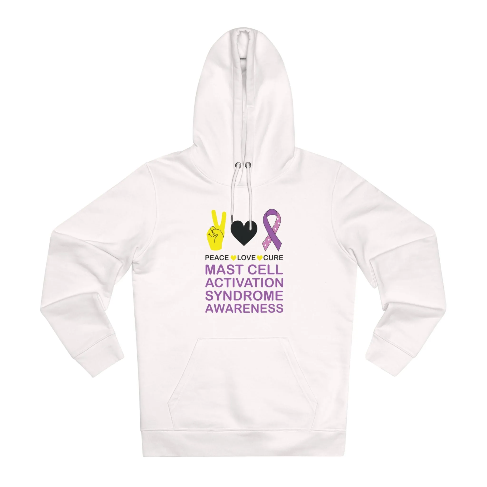 Peace Love Cure - MCAS in Pastel Aesthetic | Unisex Heavy Blend Organic Hoodie Sweatshirt