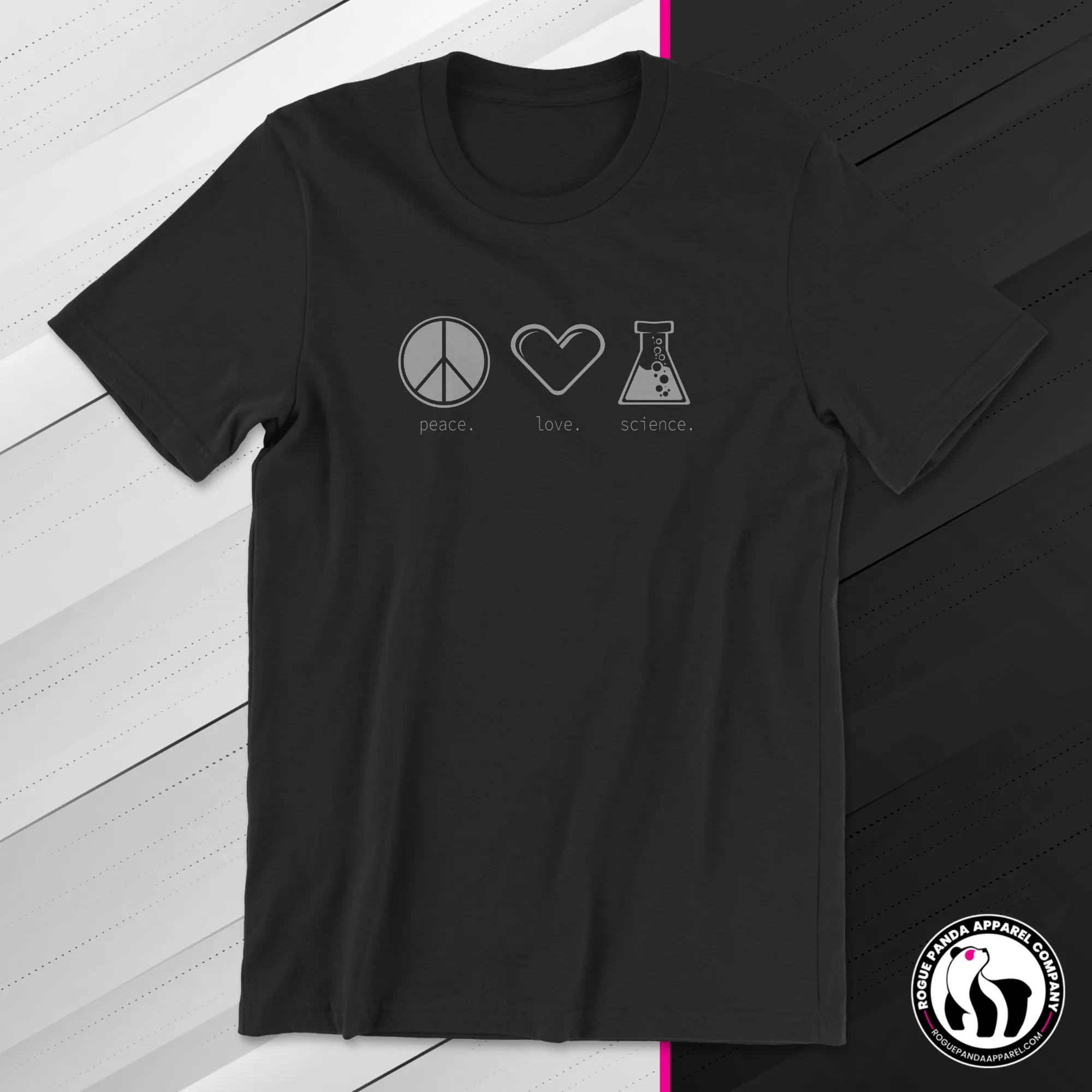 Peace. Love. Science. Unisex Tee