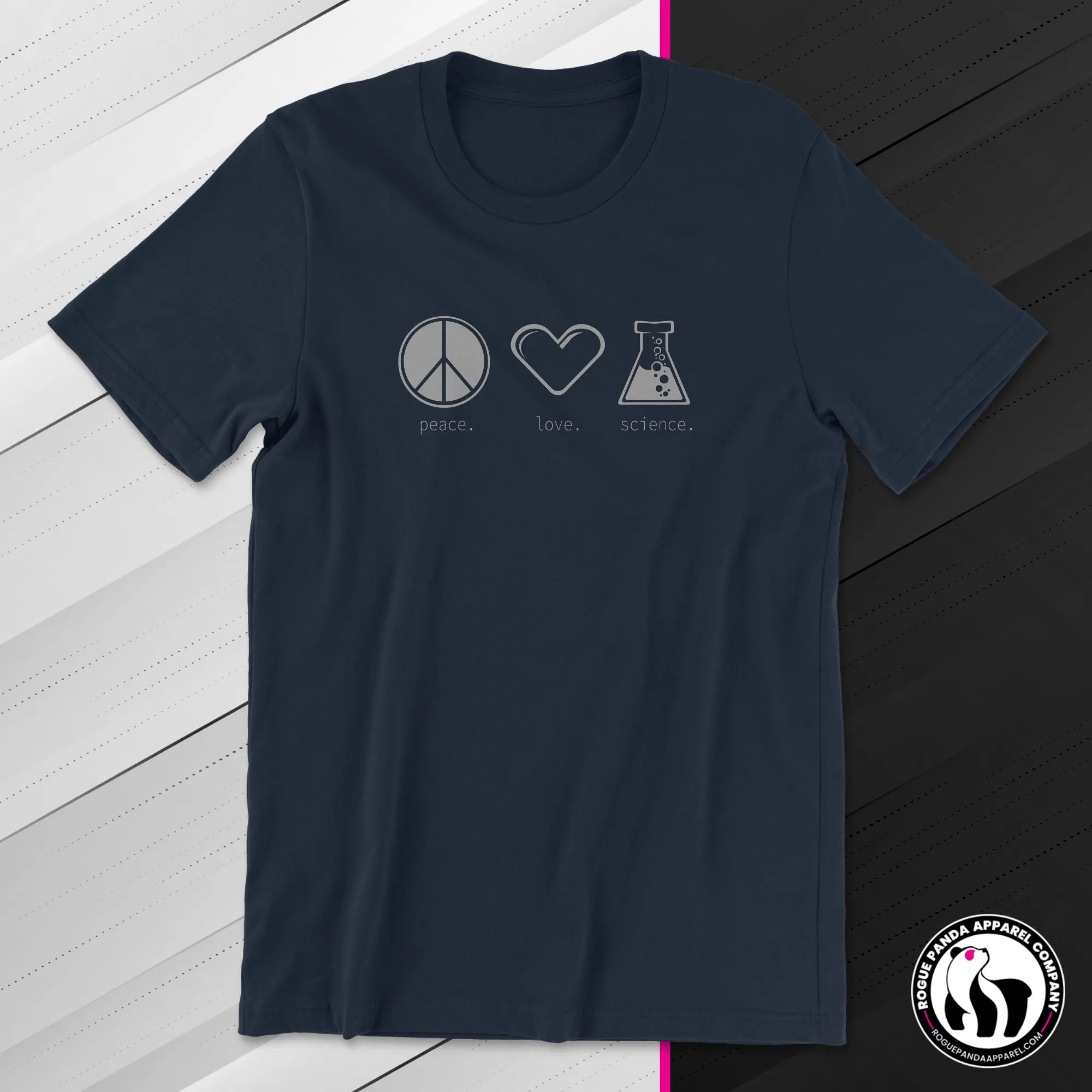 Peace. Love. Science. Unisex Tee