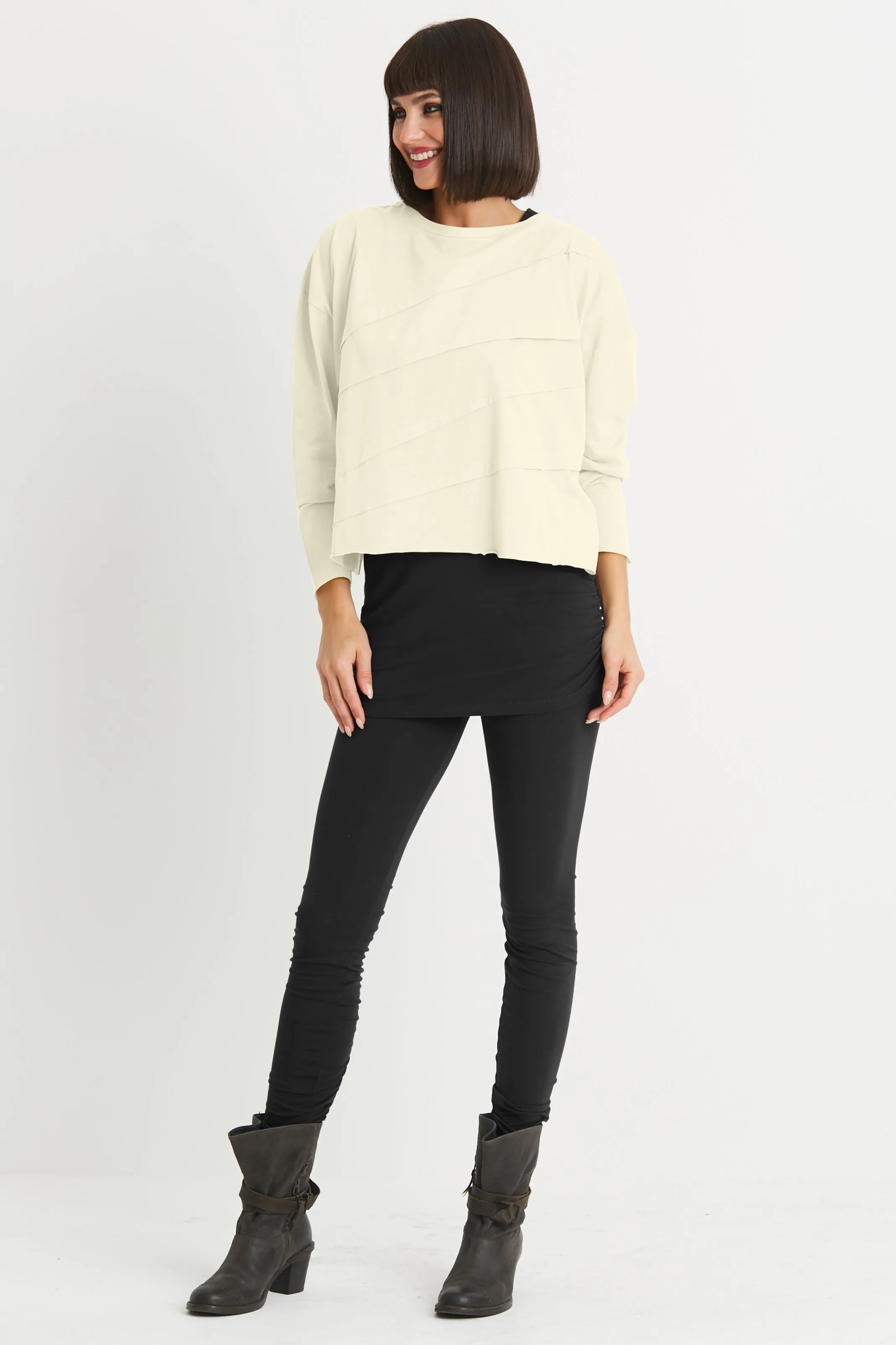 Pima Cotton Mini Tucked Tee
