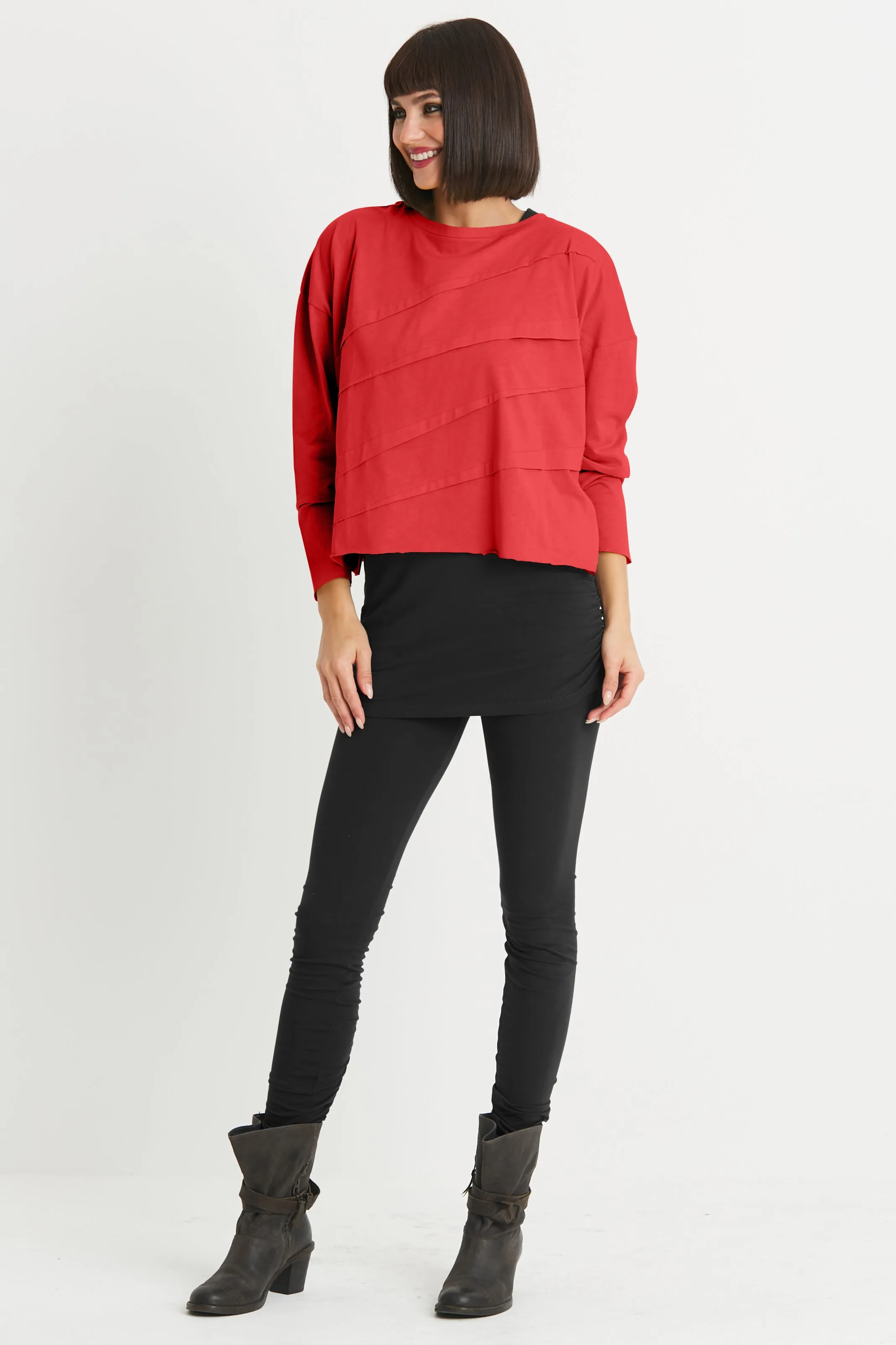 Pima Cotton Mini Tucked Tee