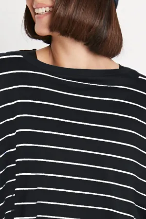 Pima Cotton Striped Mini Luxury Crewneck T