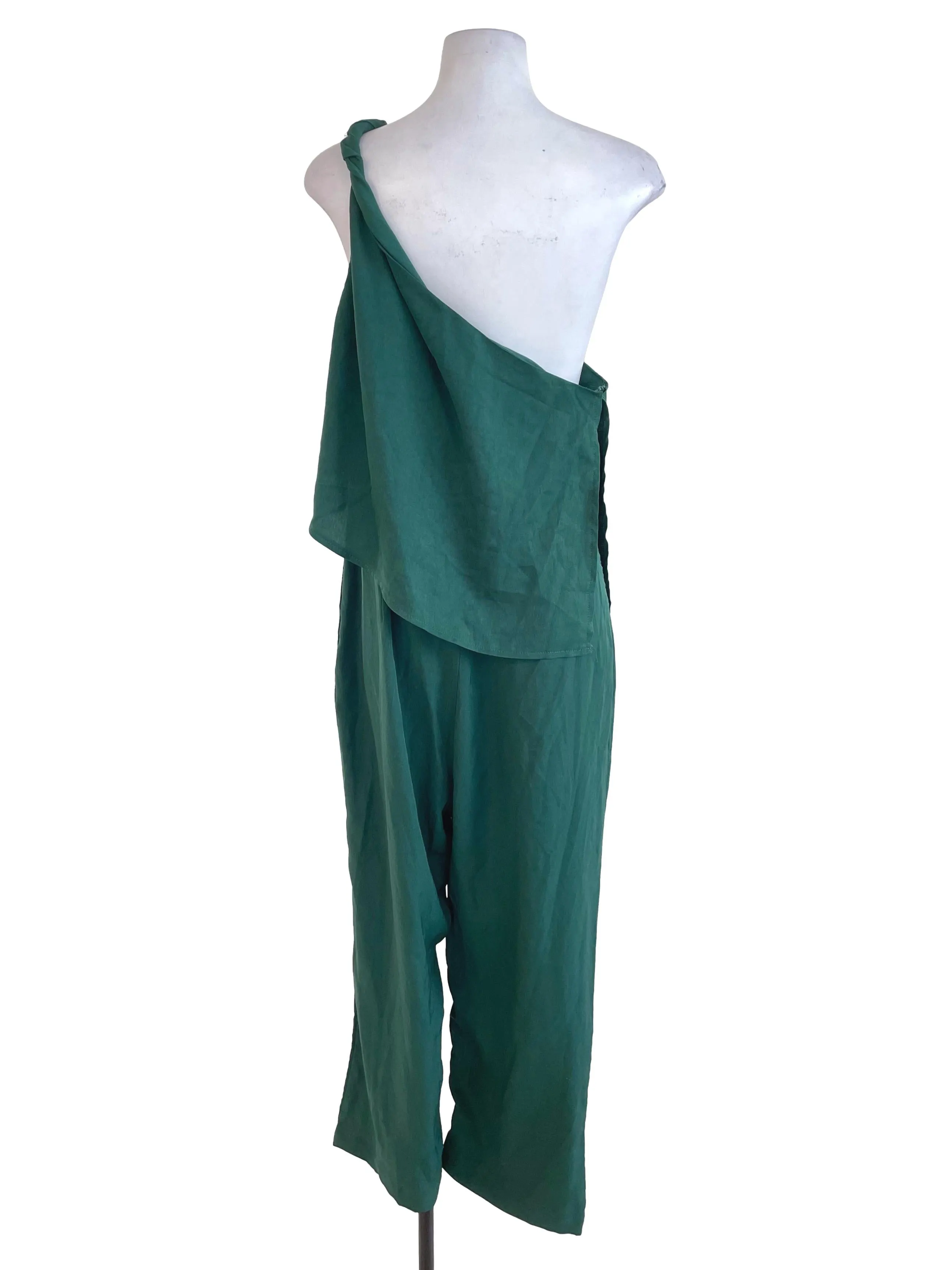 Pine Green Asymmetric Jumpsuit